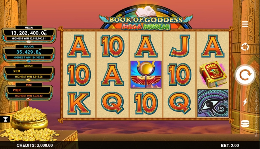 Book of Goddess Mega Moolah