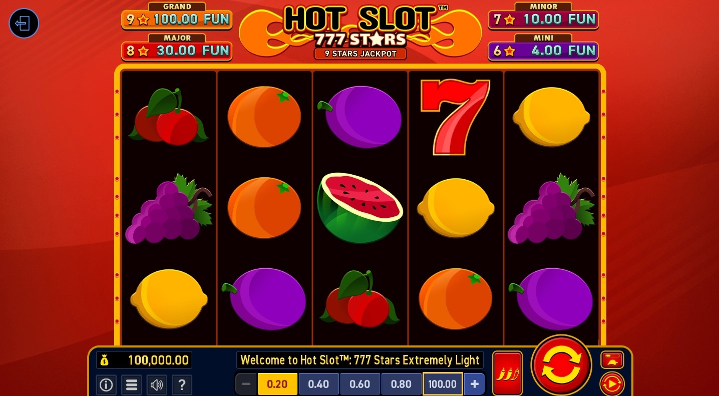 Hot Slot: 777 Stars Extremely Light
