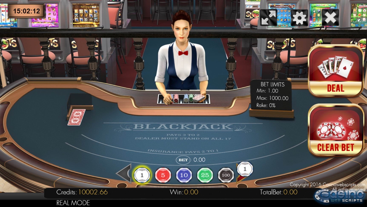 BlackJack 21 3D Dealer