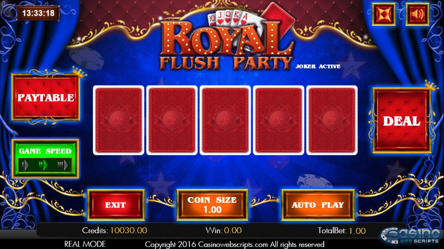 Royal Flush Party Video Poker