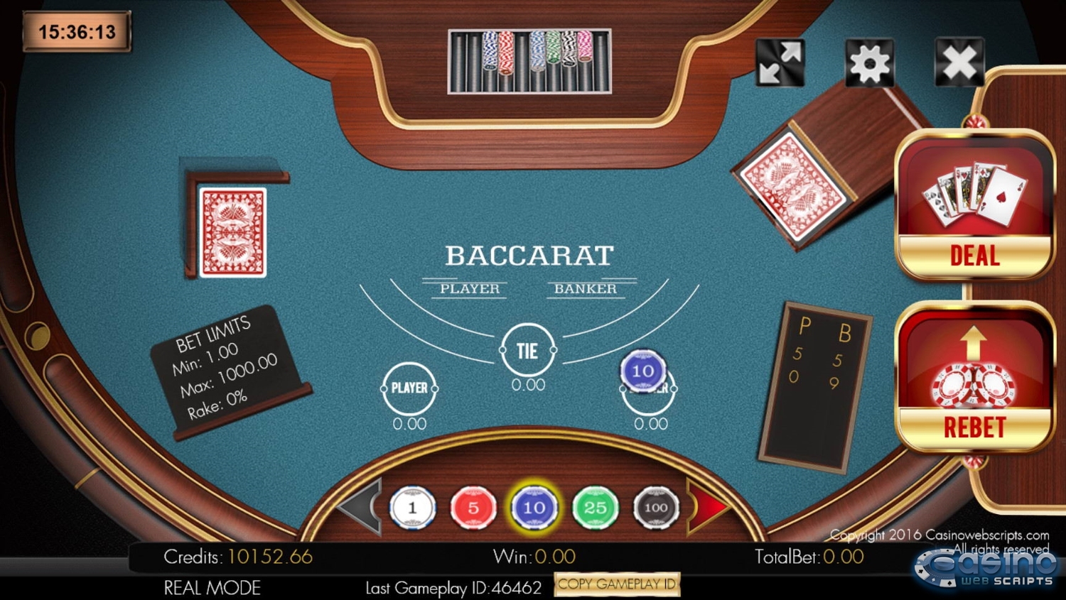 Baccarat (Casino Web Scripts)