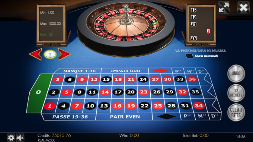 French Roulette 3D Advanced