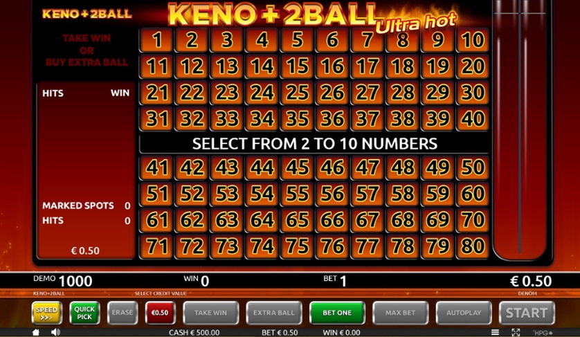 Ultra Hot Keno 2Ball