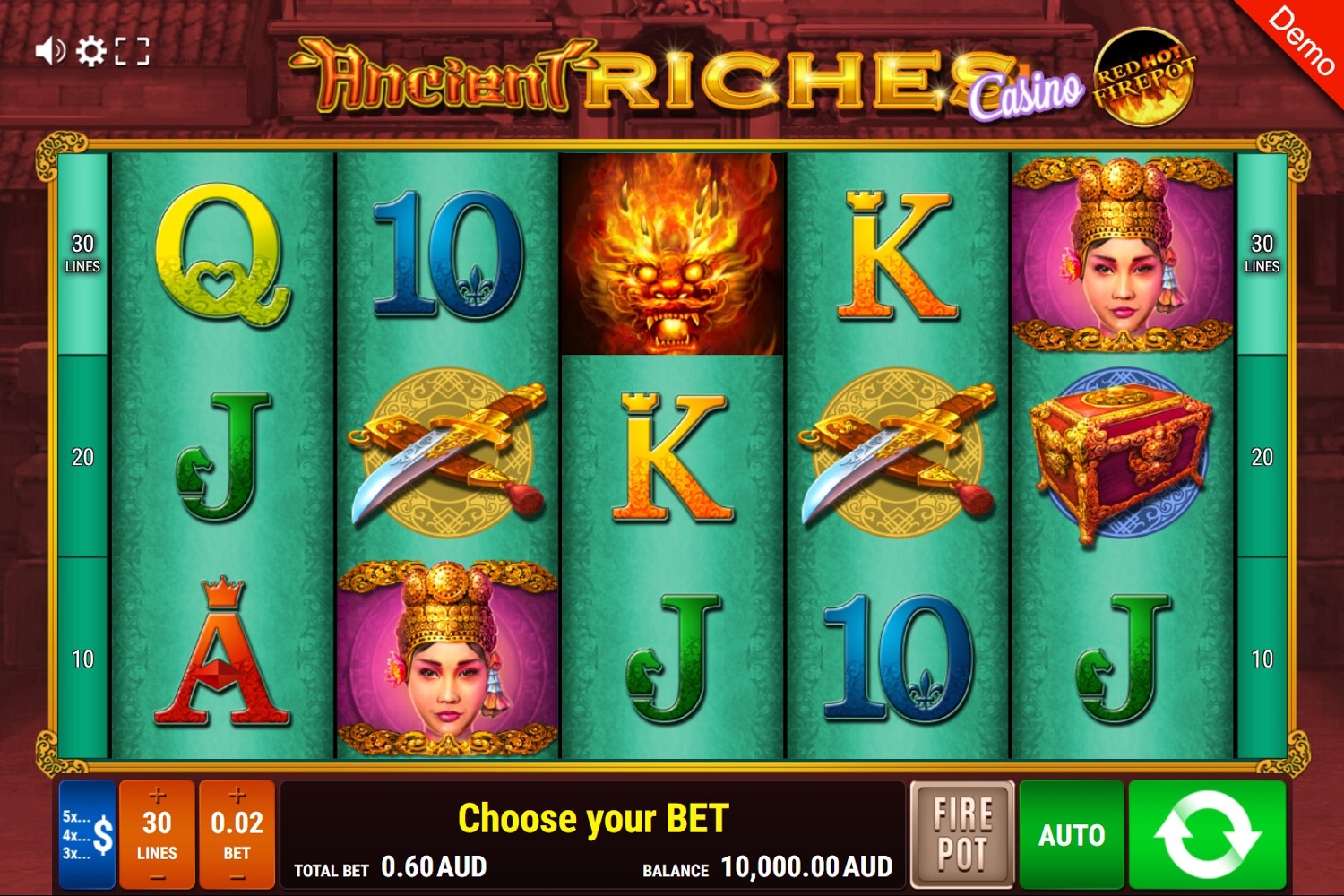 Ancient Riches Casino - Red Hot Firepot