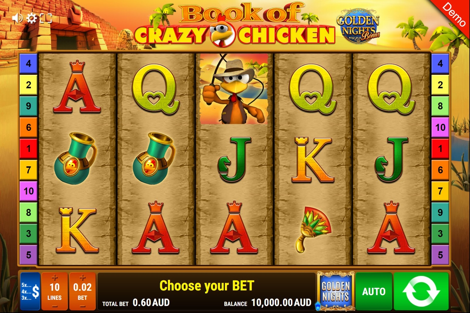 Book of Crazy Chicken - Golden Nights