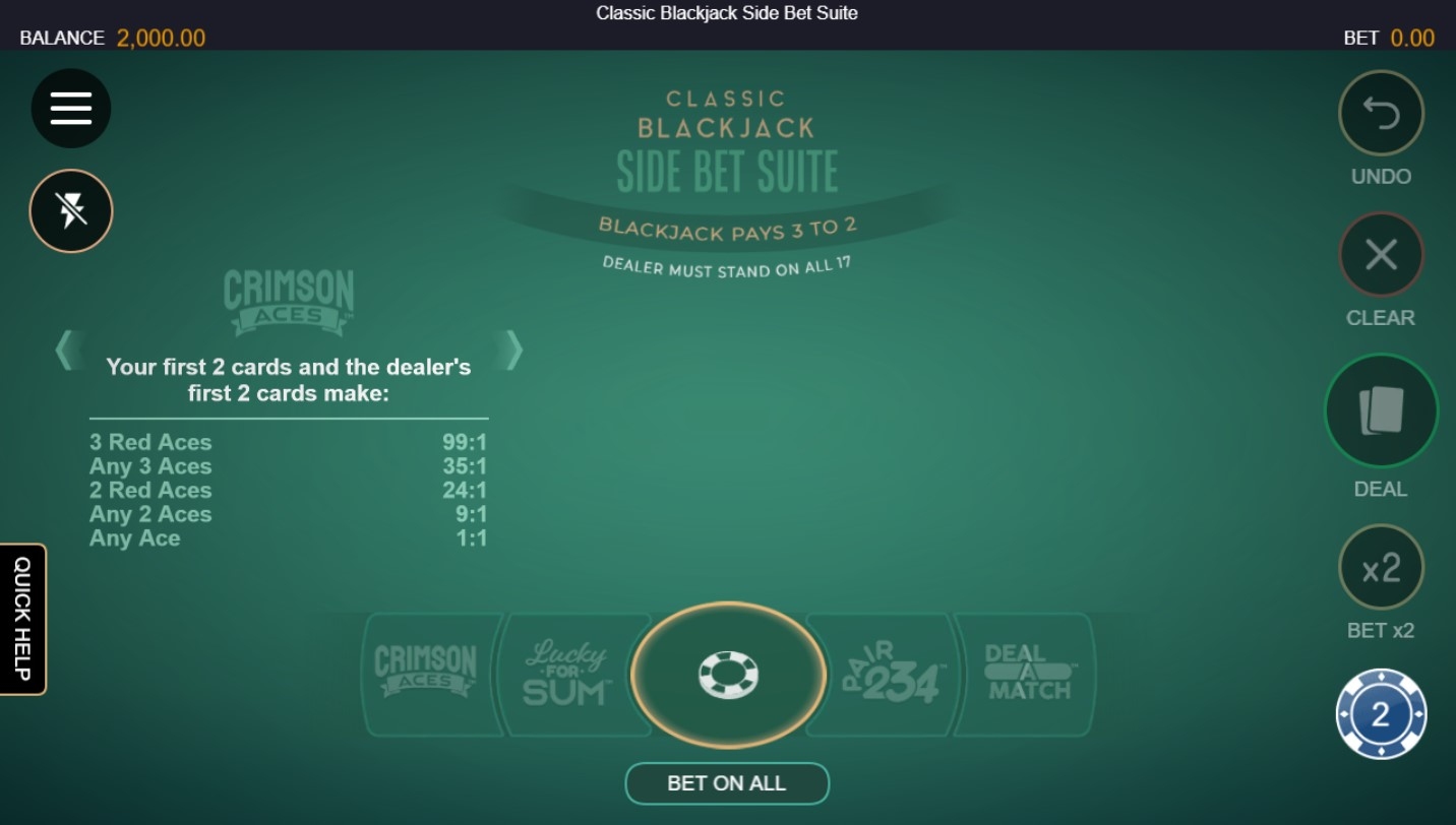 Classic Blackjack Side Bet Suite