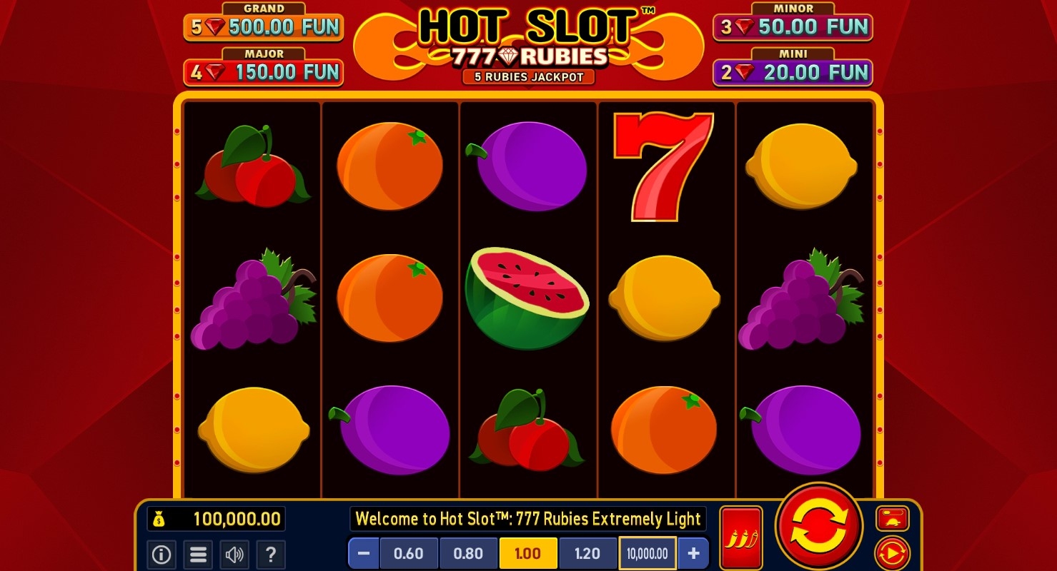 Hot Slot: 777 Rubies Extremely Light