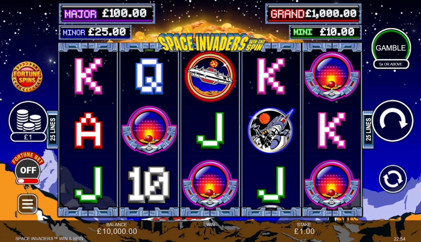 Space Invaders Win and Spin