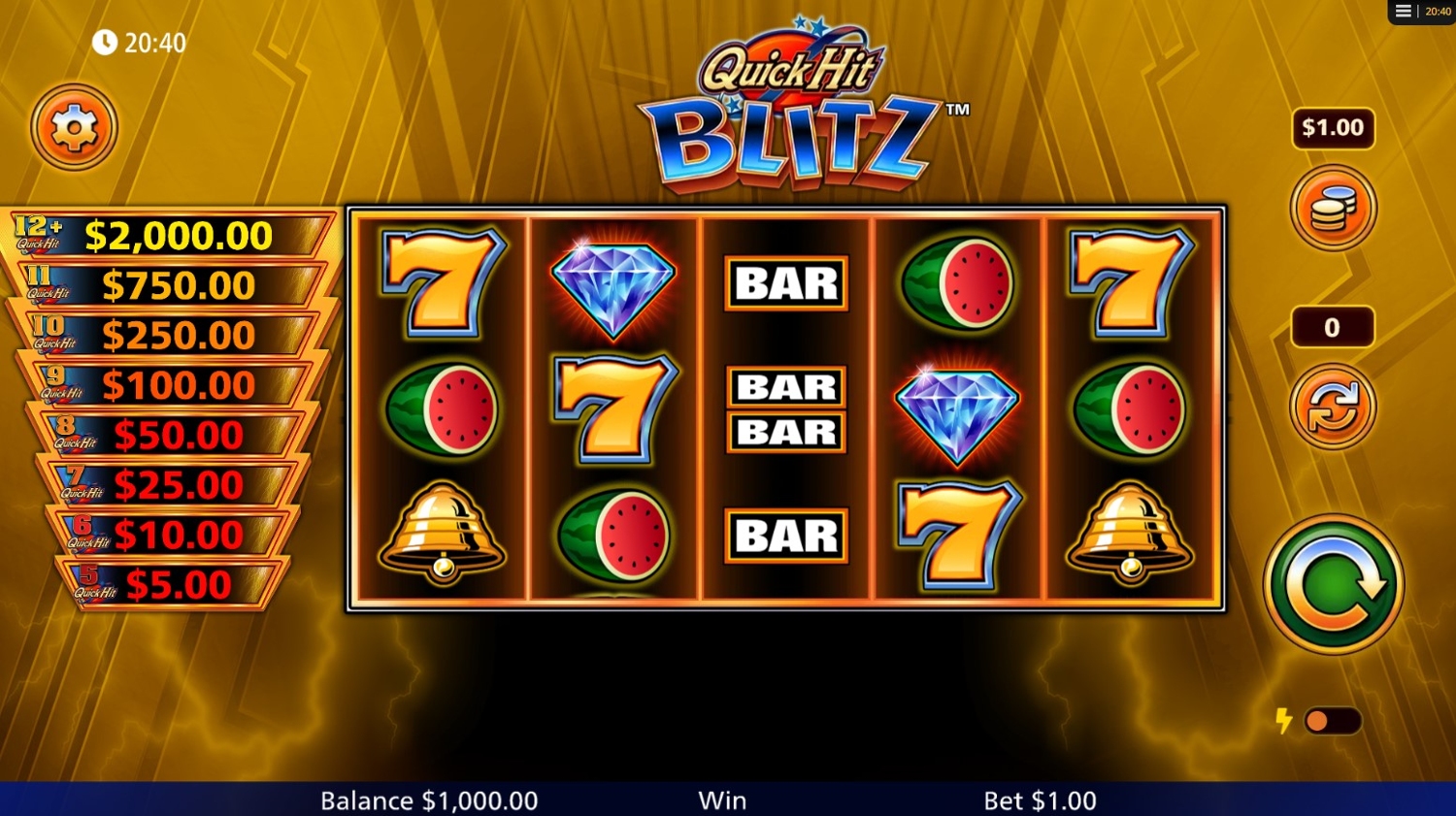 Quick Hit Blitz Gold
