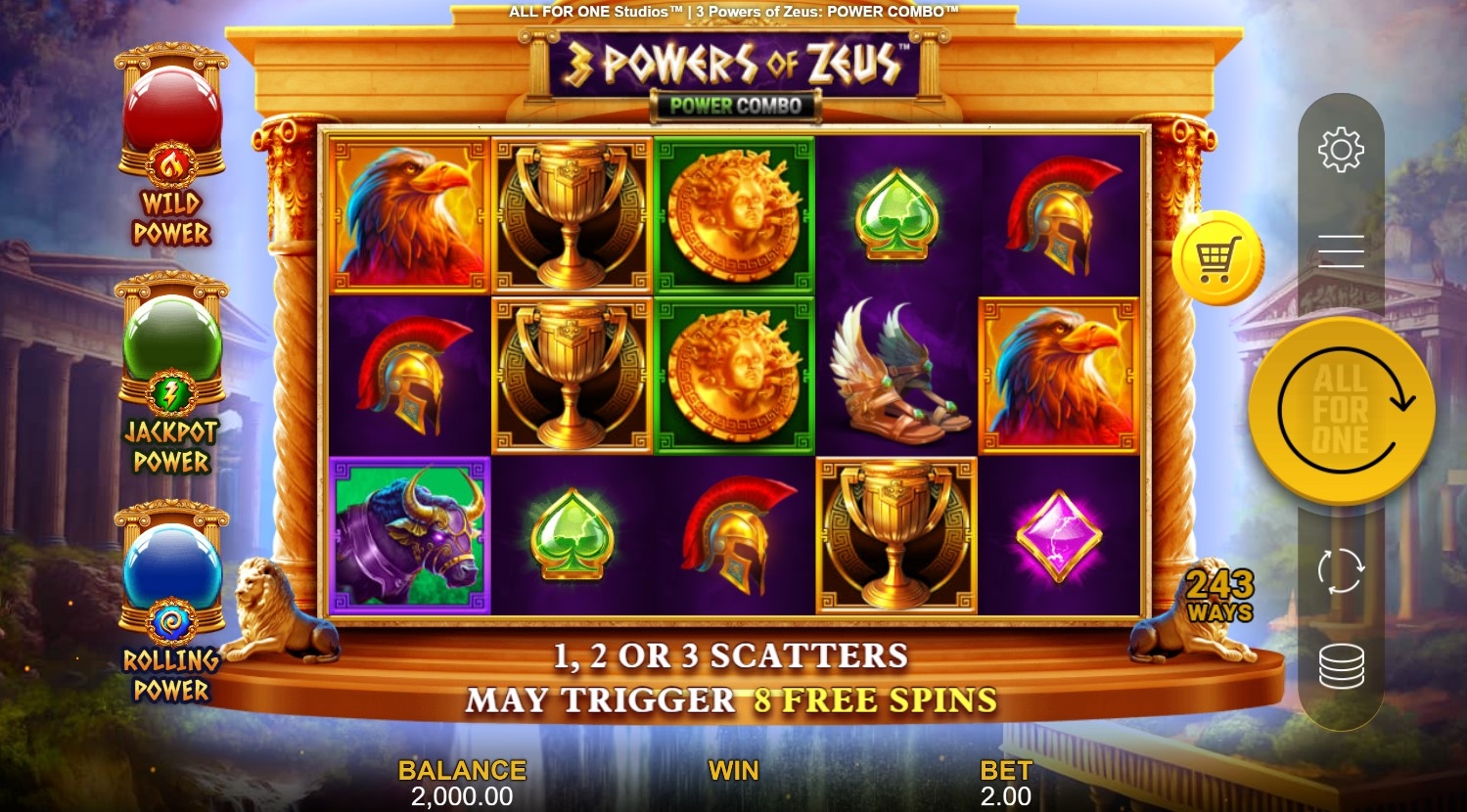 3 Powers of Zeus: Power Combo