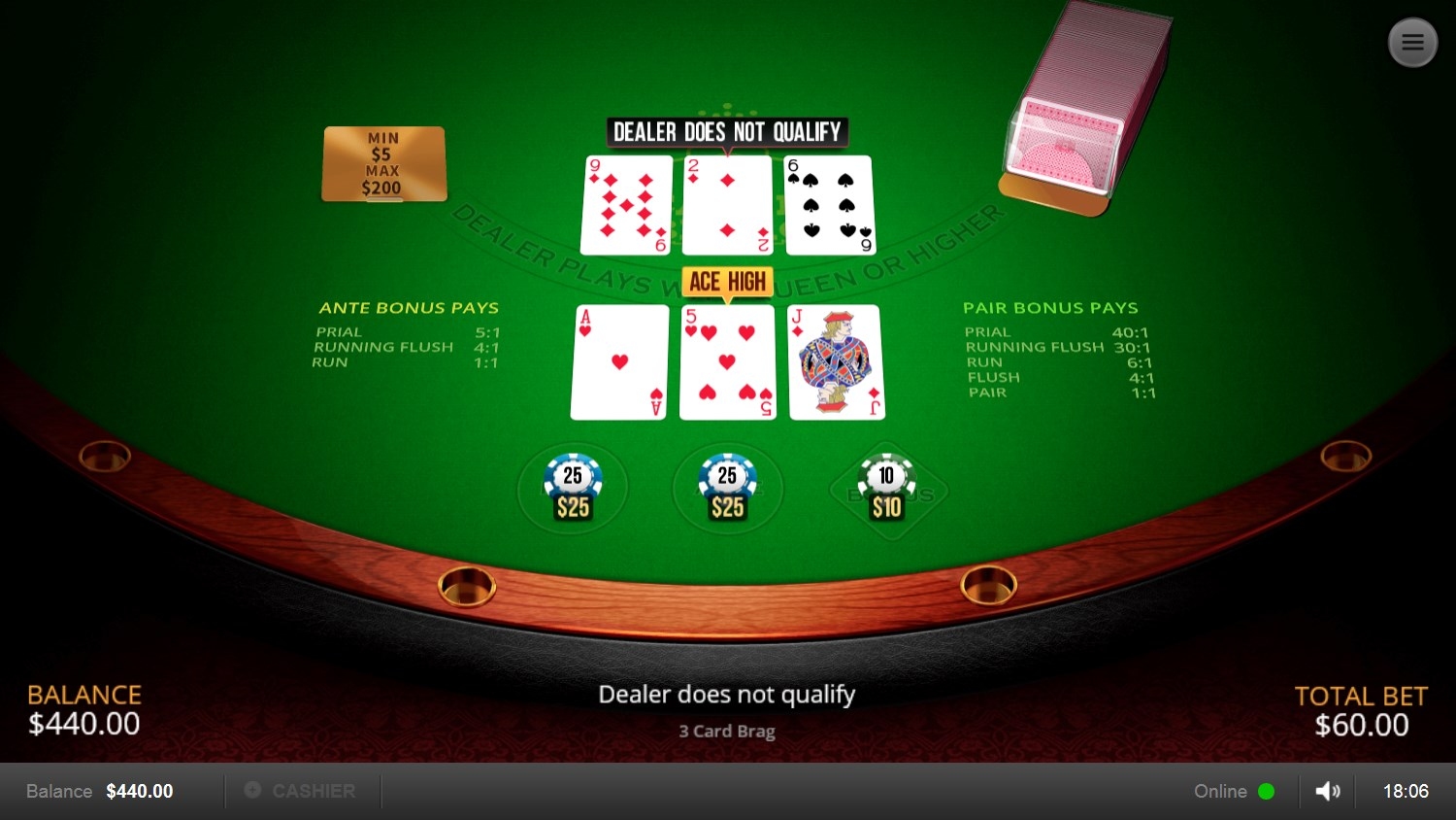 3 Card Brag