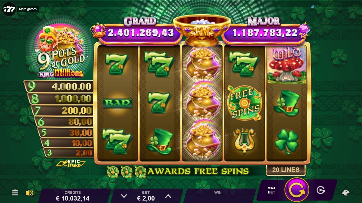 9 Pots of Gold King Millions