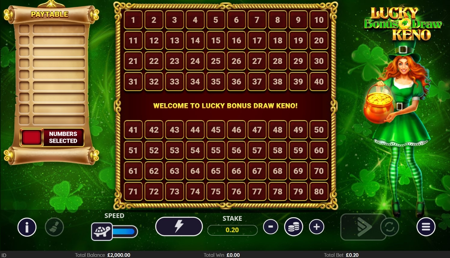 Lucky Bonus Draw Keno