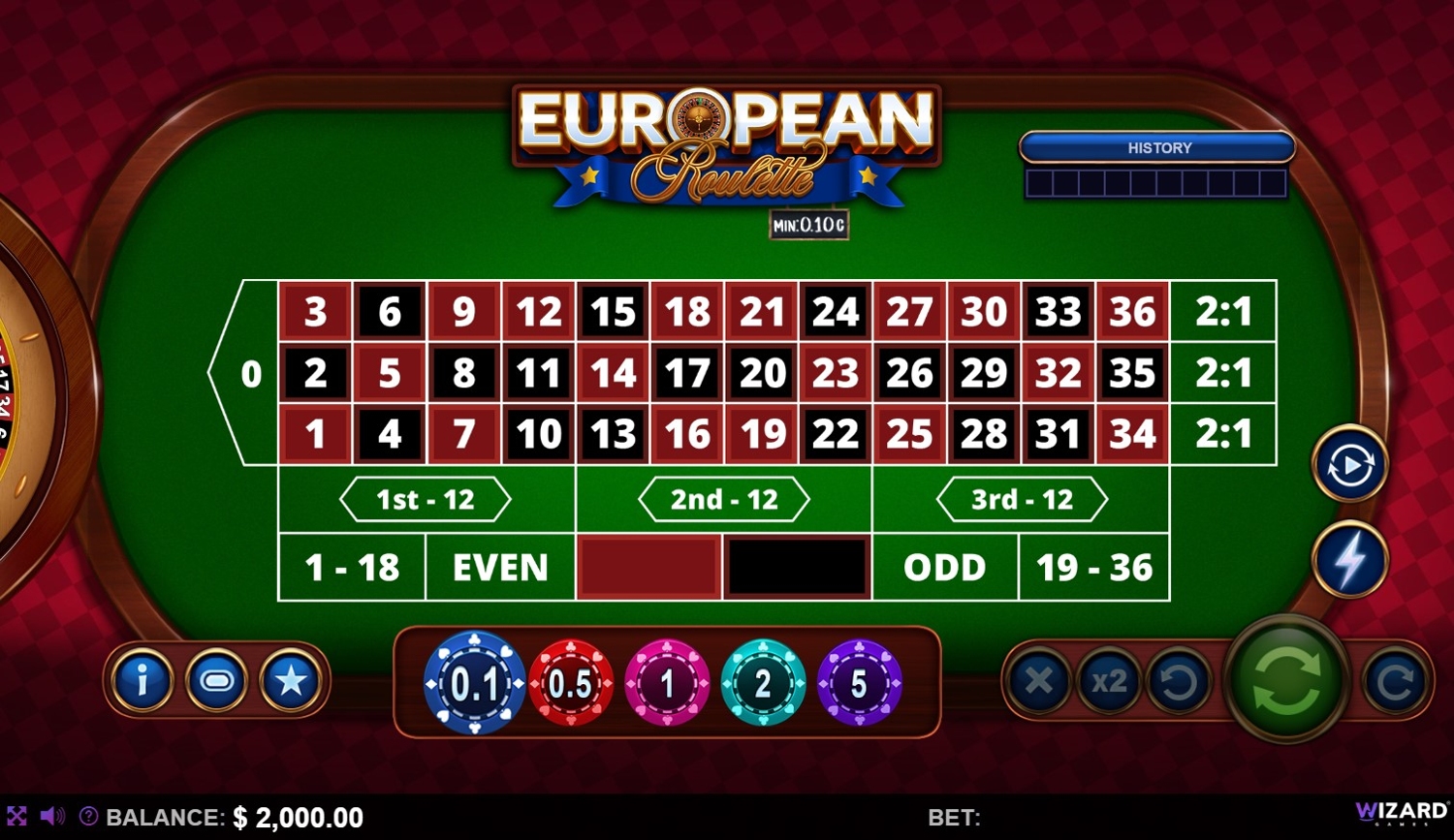 European Roulette 0.10C