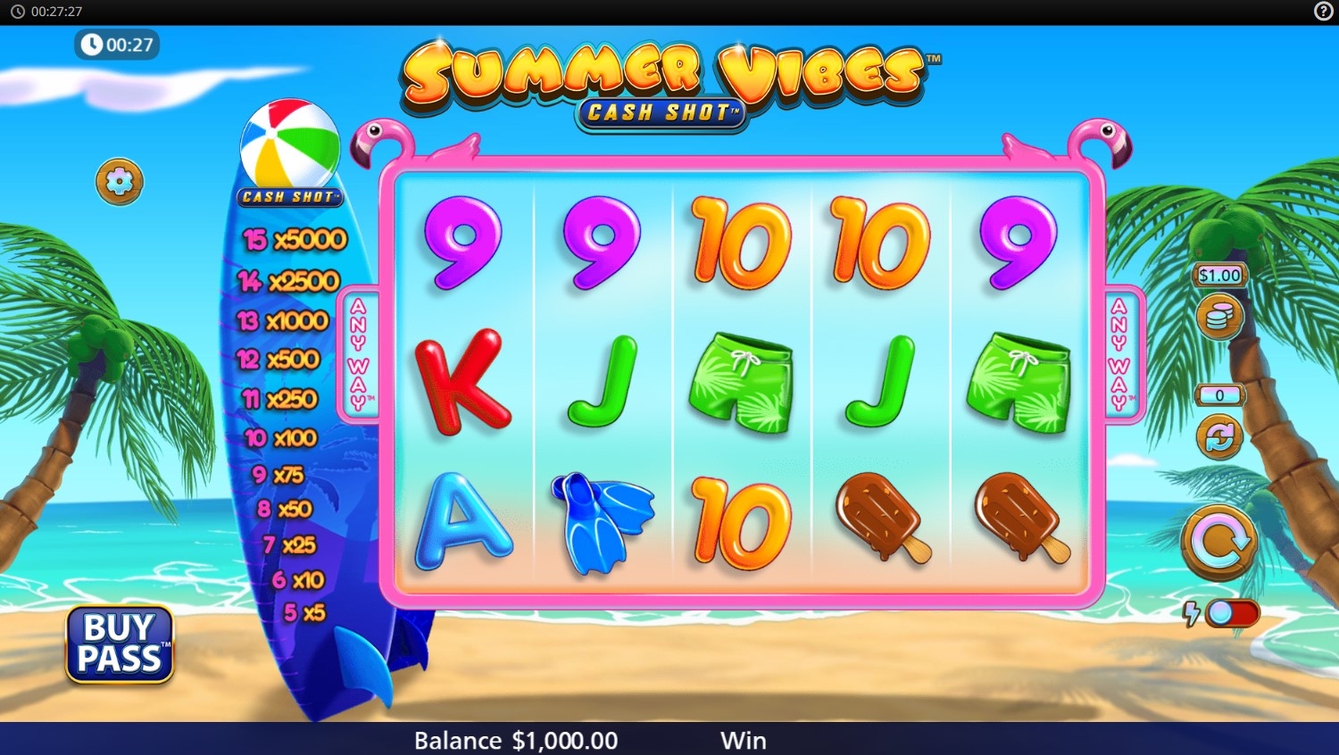 Summer Vibes Cash Shot