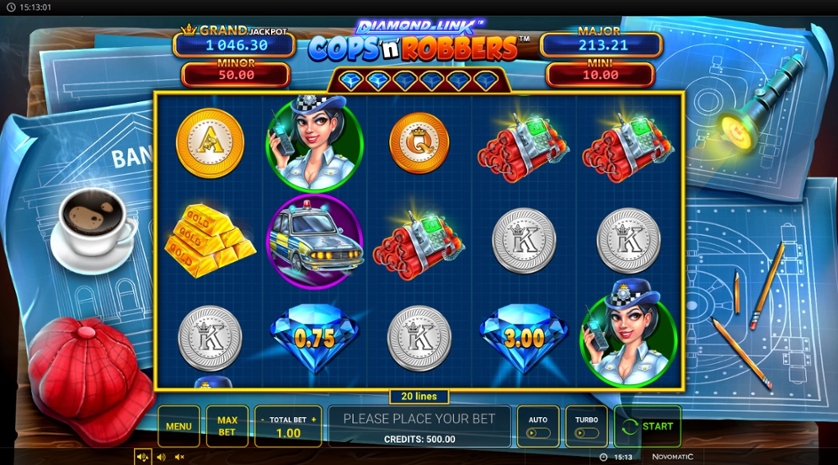 Diamond Link Cops and Robbers Linked
