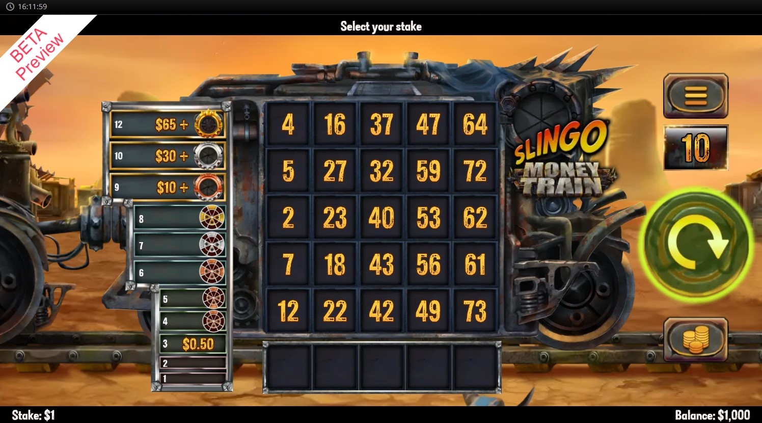 Slingo Money Train