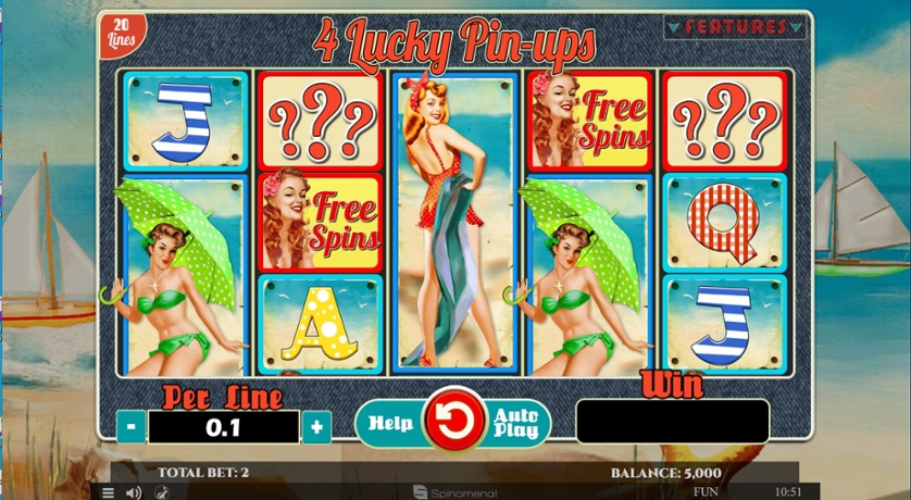 4 Lucky Pin-ups