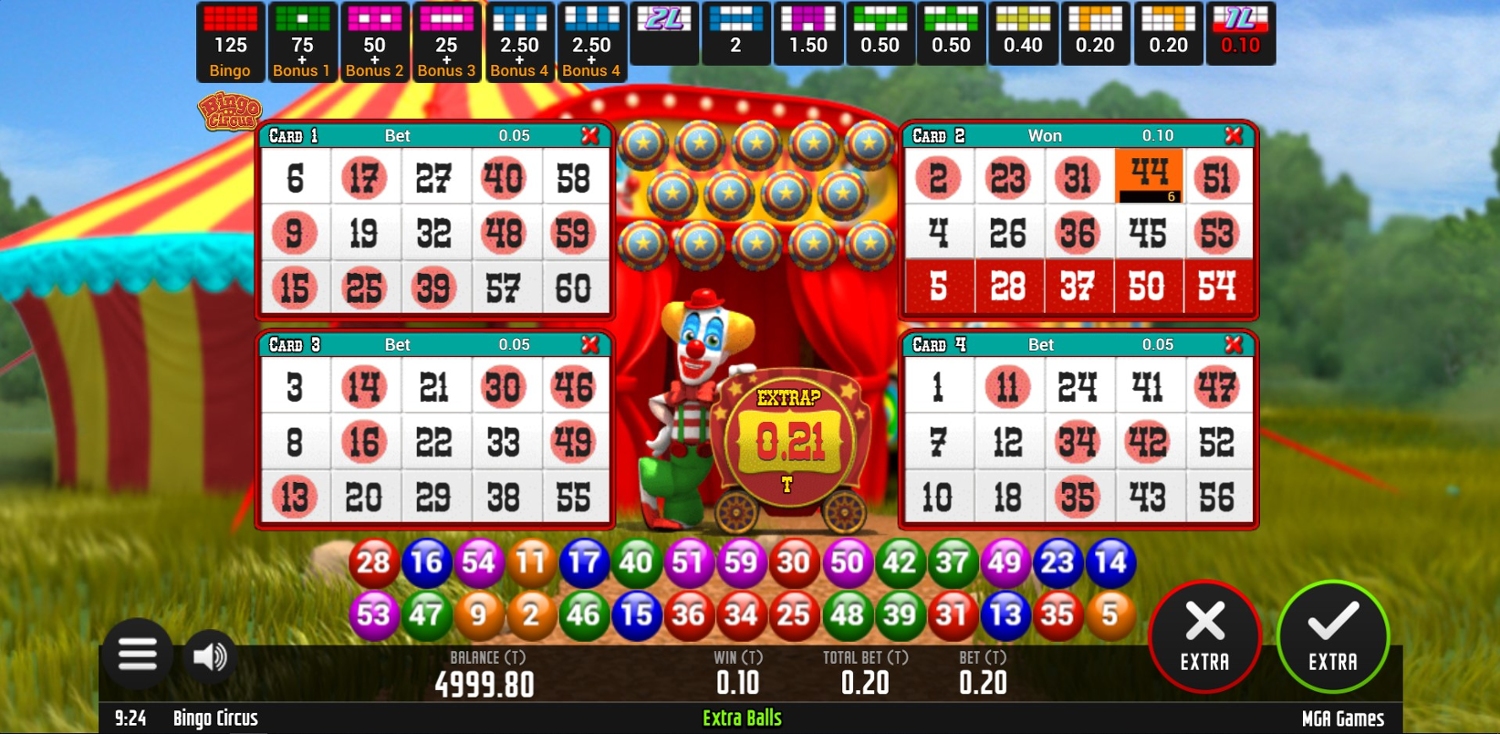 Circus Bingo