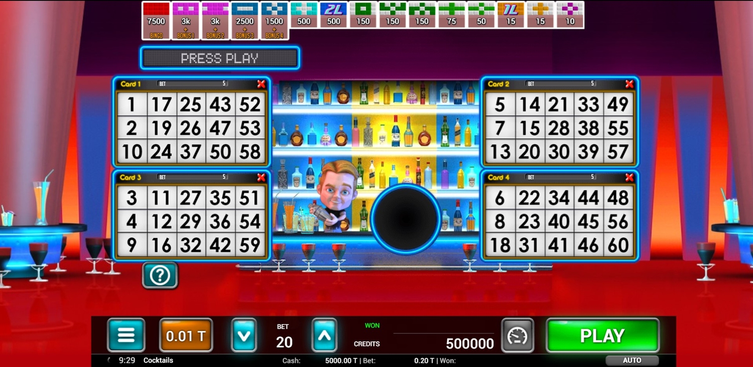Cocktails Bingo