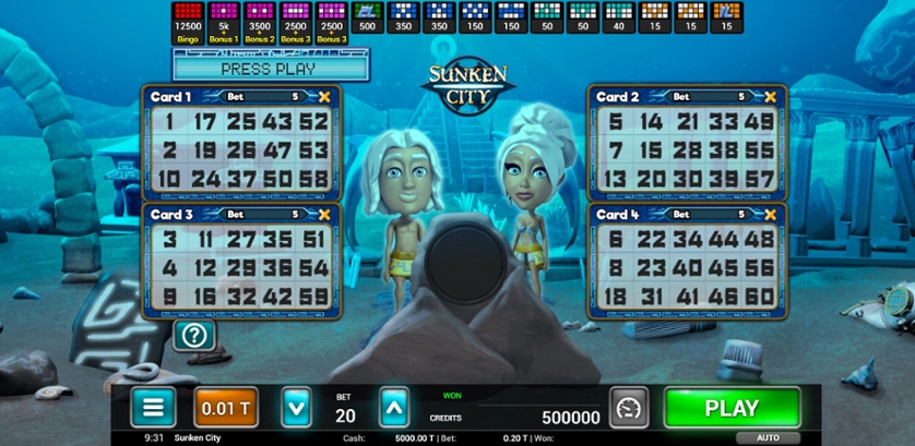 Sunken City Bingo